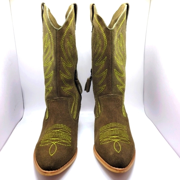SILVIA COBOS Rodeo Green Boots - Picture 3 of 13